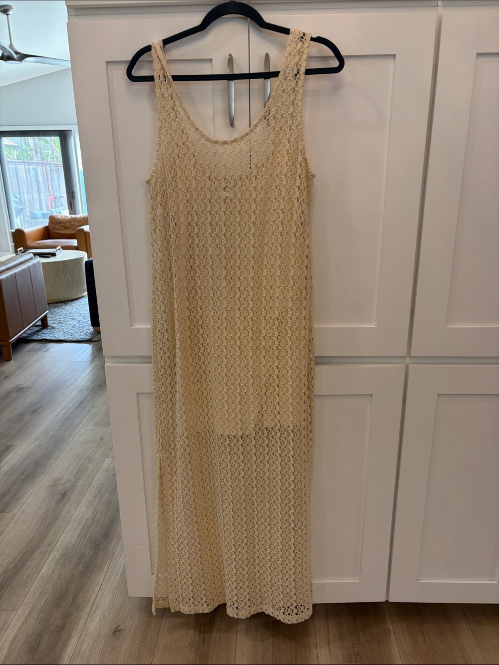 L Space knit Dress Cream large Sleeveless